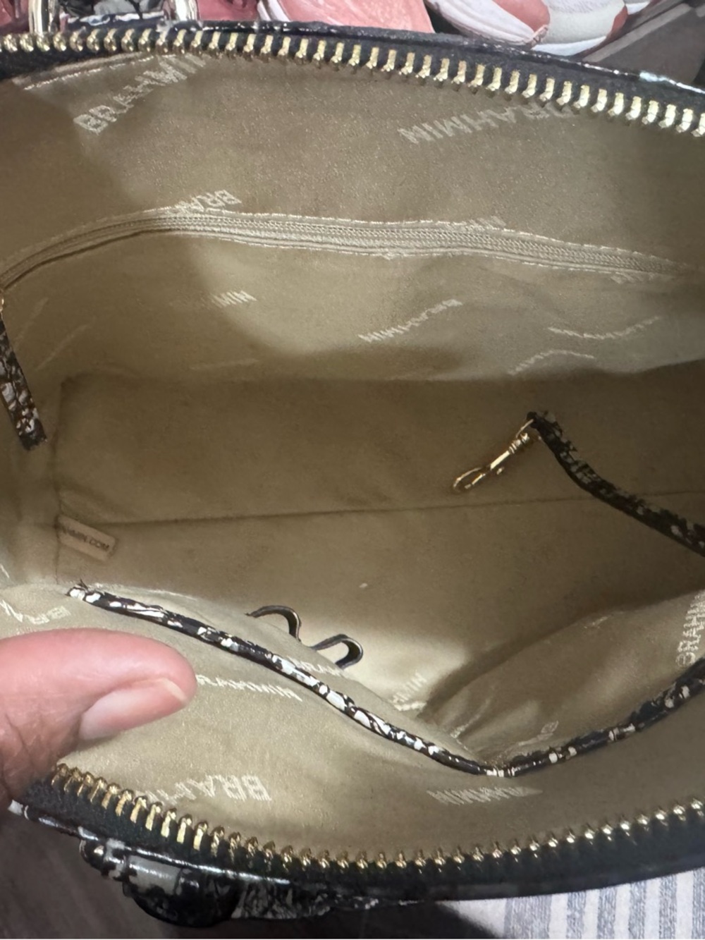 Brahmin Houndstooth Duxbury Satchel - Picture 3 of 5